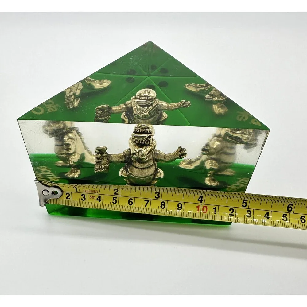 Rare SIMPLE GREEN EGBAR the Alligator Lucite Paperweight Collectible